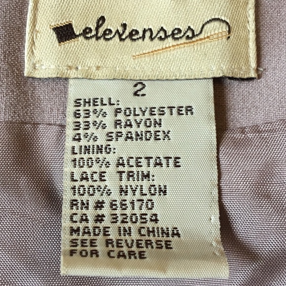 ELEVENSES Anthropologie Mauve Swing Skirt - Sz 2 - Picture 3 of 4